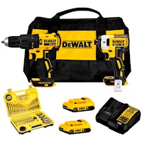 Taladro DCD778 + Atornillador DCF887 BAT Maleta + Set 100 PZ
